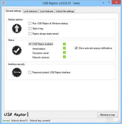 دانلود USB Raptor 0.17.83.704 رمزگذاری و دسترسی به سیستم از طریق USB نرم افزار "امنیتی" USB-Raptor-WorkSpace