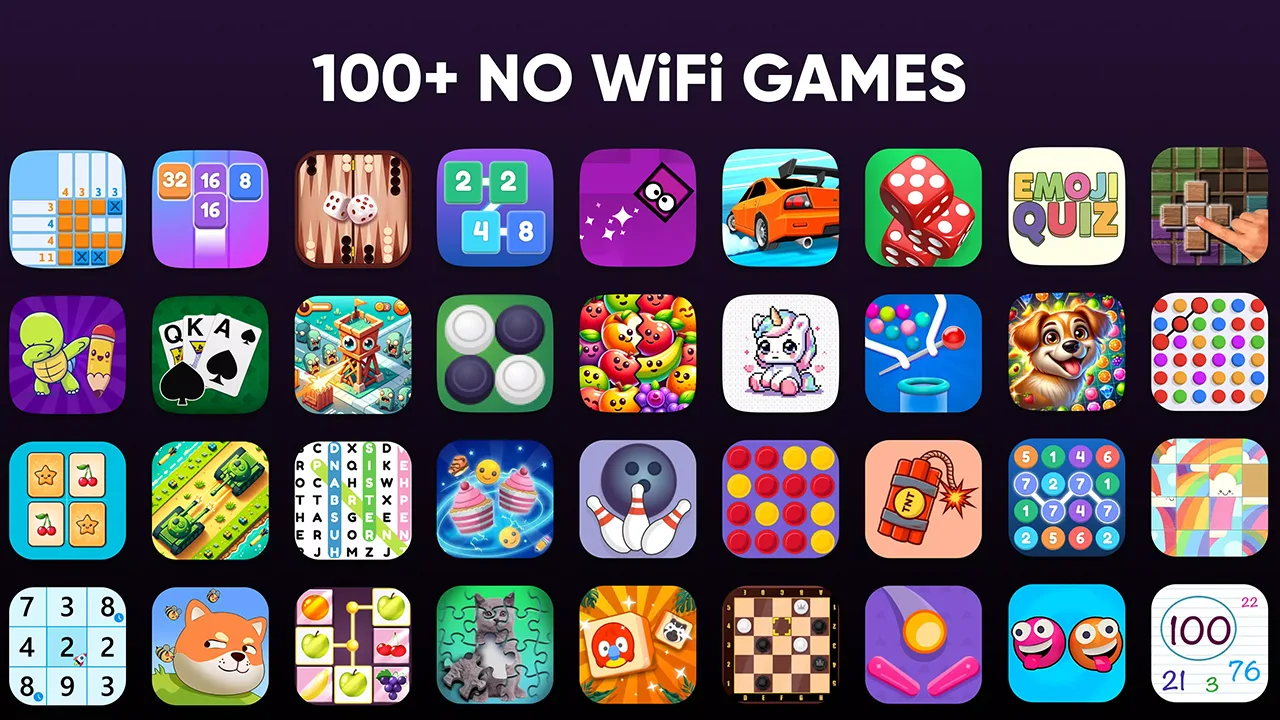 دانلود بازی Offline Games No WiFi Fun 100+ v3.43 (بیش از 100 بازی آفلاین: سرگرمی بدون وایفای) برای اندروید دانلود بازی +Offline Games No WiFi Fun 100 برای اندروید "بیش از 100 بازی آفلاین: سرگرمی بدون وایفای"