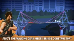 دانلود بازی Bridge Constructor: The Walking Dead v1.4 (پل‌سازی: مردگان متحرک) برای اندروید - تصویر 1