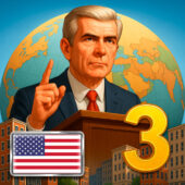 دانلود بازی MA 3 – President Simulator PRO v1.0.38 (عصر مدرن 3: شبیهساز رئیسجمهور) برای اندروید دانلود بازی MA 3 – President Simulator برای اندروید